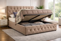 ZINUS, Lit coffre existe en plusieurs dimensions et rev&ecirc;tements