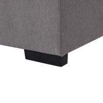 ZIPER-U, Grand angle gauche, convertible Gigogne avec m&eacute;ridienne &agrave; droite-TISSU GRIS CLAIR