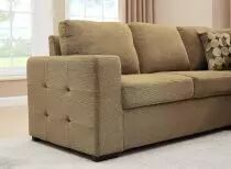 ZIPER-U, Grand angle gauche, convertible Gigogne avec m&eacute;ridienne &agrave; droite-TISSU TAUPE